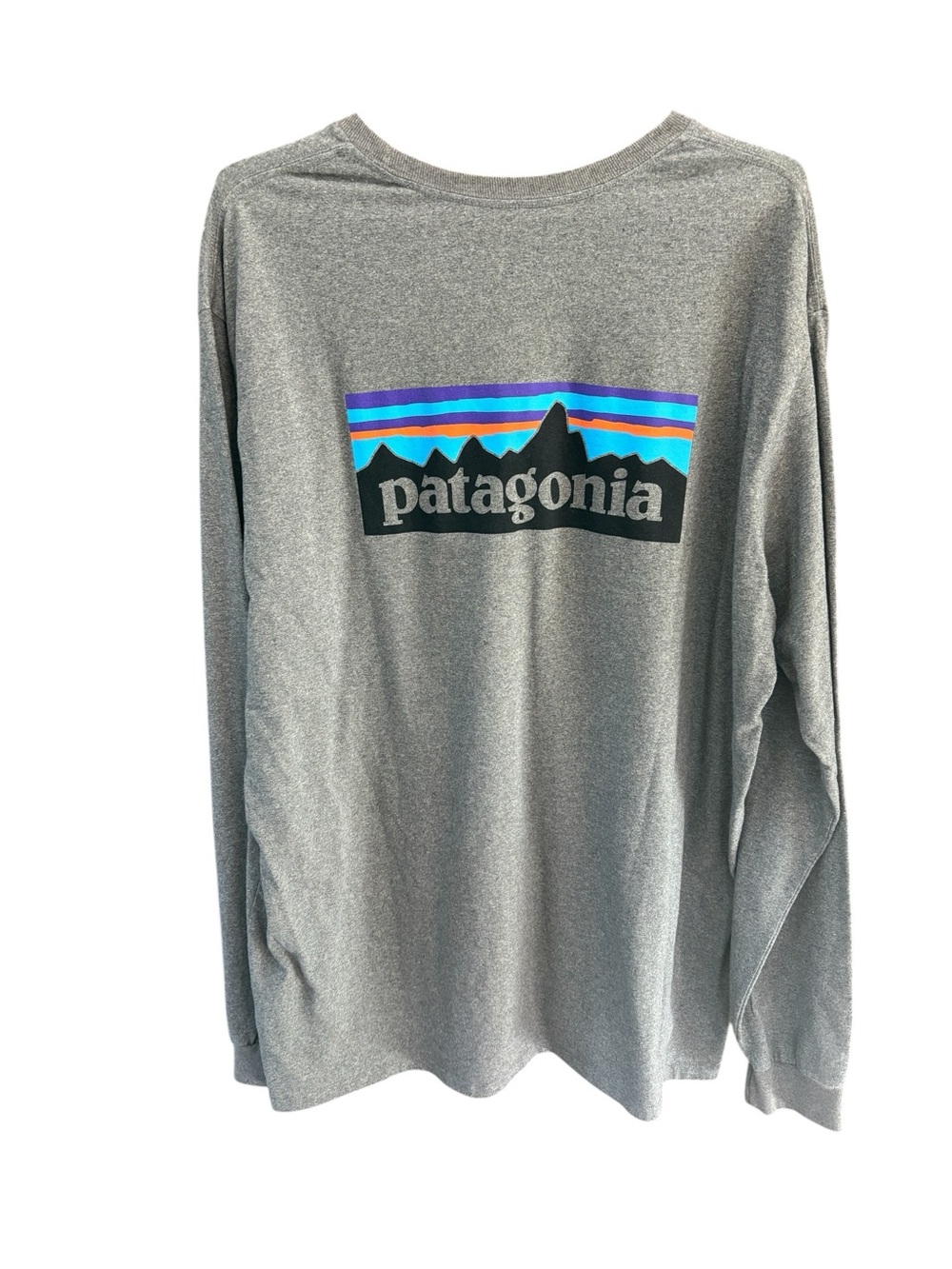 Patagonia P-6 Logo Responsibili-Tee Long Sleeve Gray Size XXL